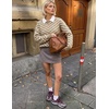 image:imageZESICA Womens 2026 Casual Long Sleeve Striped Pullover SweatersBrown