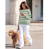 image:imageZESICA Womens 2026 Casual Long Sleeve Striped Pullover SweatersGreen