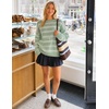 image:imageZESICA Womens 2026 Casual Long Sleeve Striped Pullover SweatersGreen