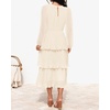 image:imageZESICA Womens 2026 Chiffon Tiered Long Sleeve DressesApricot