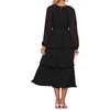 image:imageZESICA Womens 2026 Chiffon Tiered Long Sleeve DressesBlack