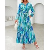 image:imageZESICA Womens 2026 Fall Boho Floral Long Sleeve Maxi DressesLakeblue