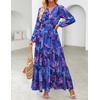 image:imageZESICA Womens 2026 Fall Boho Floral Long Sleeve Maxi DressesRoyalblue