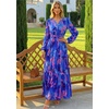 image:imageZESICA Womens 2026 Fall Boho Floral Long Sleeve Maxi DressesRoyalblue