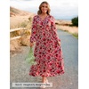 image:imageZESICA Womens 2026 Fall Boho Floral Long Sleeve Maxi DressesVintagepink