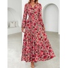 image:imageZESICA Womens 2026 Fall Boho Floral Long Sleeve Maxi DressesVintagepink