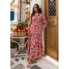 image:imageZESICA Womens 2026 Fall Boho Floral Long Sleeve Maxi DressesVintagepink