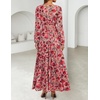 image:imageZESICA Womens 2026 Fall Boho Floral Long Sleeve Maxi DressesVintagepink