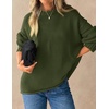 image:imageZESICA Womens 2026 Fall Long Sleeve Crewneck Oversized Chunky SweatersArmygreen