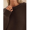image:imageZESICA Womens 2026 Fall Long Sleeve Crewneck Oversized Chunky SweatersCoffee
