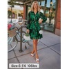 image:imageZESICA Womens 2026 Fall Long Sleeve Floral Mini DressDark Green