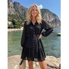 image:imageZESICA Womens 2026 Fall Long Sleeve Floral Mini DressEbony