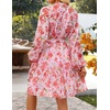 image:imageZESICA Womens 2026 Fall Long Sleeve Floral Mini DressLightpink