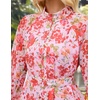 image:imageZESICA Womens 2026 Fall Long Sleeve Floral Mini DressLightpink