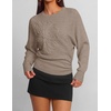 image:imageZESICA Womens 2026 Fall Long Sleeve Floral Ruched Cute SweatersCashmere