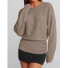 image:imageZESICA Womens 2026 Fall Long Sleeve Floral Ruched Cute SweatersCashmere