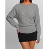 image:imageZESICA Womens 2026 Fall Long Sleeve Floral Ruched Cute SweatersGrey