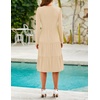 image:imageZESICA Womens 2026 Fall Long Sleeve Ruffle Midi DressesApricot