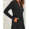 image:imageZESICA Womens 2026 Fall Long Sleeve Ruffle Midi DressesBlack