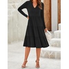 image:imageZESICA Womens 2026 Fall Long Sleeve Ruffle Midi DressesBlack