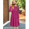 image:imageZESICA Womens 2026 Fall Long Sleeve Ruffle Midi DressesRose