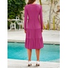 image:imageZESICA Womens 2026 Fall Long Sleeve Ruffle Midi DressesRose