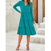 image:imageZESICA Womens 2026 Fall Long Sleeve Ruffle Midi DressesTurquoise