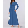 image:imageZESICA Womens 2026 Fall Long Sleeve Slimming Knit Maxi DressNavy
