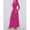 image:imageZESICA Womens 2026 Fall Long Sleeve Slimming Knit Maxi DressRose