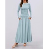 image:imageZESICA Womens 2026 Fall Long Sleeve Slimming Knit Maxi DressSky