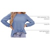 image:imageZESICA Womens 2026 Fall Long Sleeve Tops Casual Eyelet Crew Neck BlousesBlue