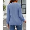 image:imageZESICA Womens 2026 Fall Long Sleeve Tops Casual Eyelet Crew Neck BlousesBlue