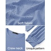 image:imageZESICA Womens 2026 Fall Long Sleeve Tops Casual Eyelet Crew Neck BlousesBlue