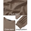 image:imageZESICA Womens 2026 Fall Long Sleeve Tops Casual Eyelet Crew Neck BlousesGreytaupe