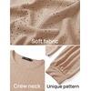 image:imageZESICA Womens 2026 Fall Long Sleeve Tops Casual Eyelet Crew Neck BlousesKhaki