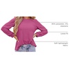 image:imageZESICA Womens 2026 Fall Long Sleeve Tops Casual Eyelet Crew Neck BlousesRosered
