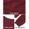 image:imageZESICA Womens 2026 Fall Long Sleeve Tops Casual Eyelet Crew Neck BlousesWine