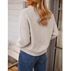 image:imageZESICA Womens 2026 Fall Oversized Striped Cozy Casual Long Sleeve SweatersApricot