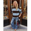 image:imageZESICA Womens 2026 Fall Oversized Striped Cozy Casual Long Sleeve SweatersBlue Brown