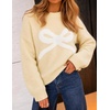 image:imageZESICA Womens 2026 Fall Oversized Striped Cozy Casual Long Sleeve SweatersLight Yellow