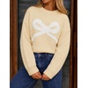 image:imageZESICA Womens 2026 Fall Oversized Striped Cozy Casual Long Sleeve SweatersLight Yellow