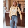 image:imageZESICA Womens 2026 Fall Oversized Striped Cozy Casual Long Sleeve SweatersLight Yellow