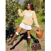 image:imageZESICA Womens 2026 Fall Oversized Striped Cozy Casual Long Sleeve SweatersLight Yellow