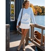 image:imageZESICA Womens 2026 Fall Winter Crewneck Oversized Printed SweatersBlue