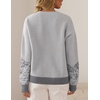 image:imageZESICA Womens 2026 Fall Winter Crewneck Oversized Printed SweatersGrey