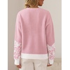 image:imageZESICA Womens 2026 Fall Winter Crewneck Oversized Printed SweatersPink