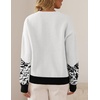 image:imageZESICA Womens 2026 Fall Winter Crewneck Oversized Printed SweatersWhite