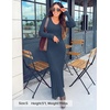 image:imageZESICA Womens 2026 Spring Sweater Dress Long Sleeve V Neck Ribbed Knit Party Cocktail Bodycon Maxi DressesDustyblue