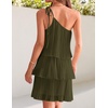image:imageZESICA Womens 2026 Summer Boho Sleeveless Ruffle Mini DressArmygreen