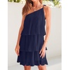 image:imageZESICA Womens 2026 Summer Boho Sleeveless Ruffle Mini DressNavy